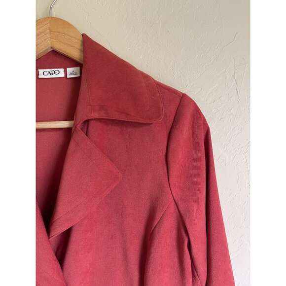 CATO Blazer Jacket Orange Soft Career Two Button Size Large - Picture 7 of 9